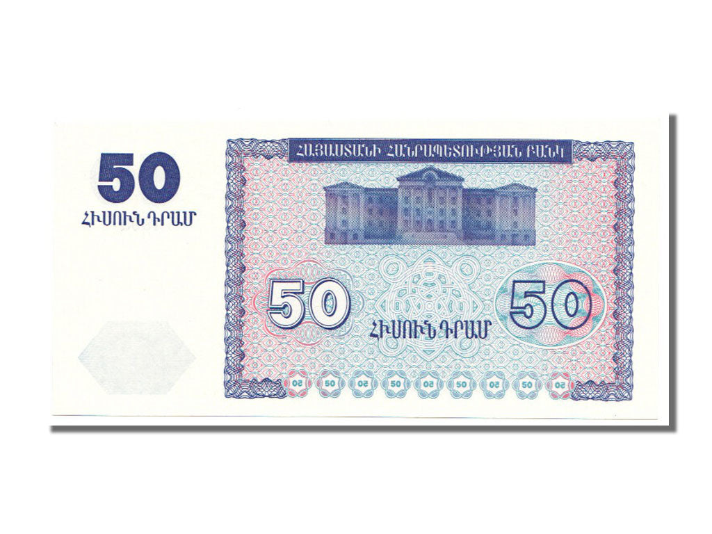 bankovka,
Arménsko,
50 Dram
