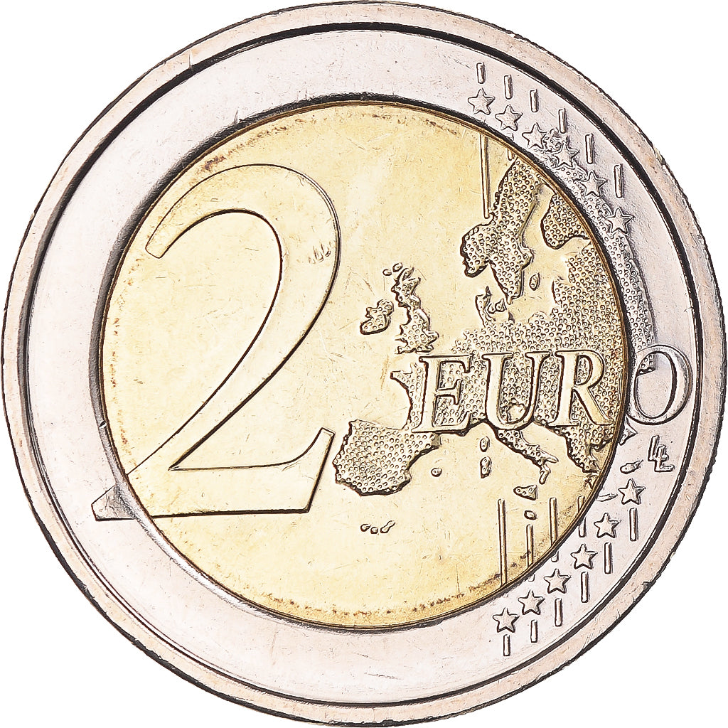 Belgicko,
2 eurá,
60 rokov vyhlásenia vesmíru