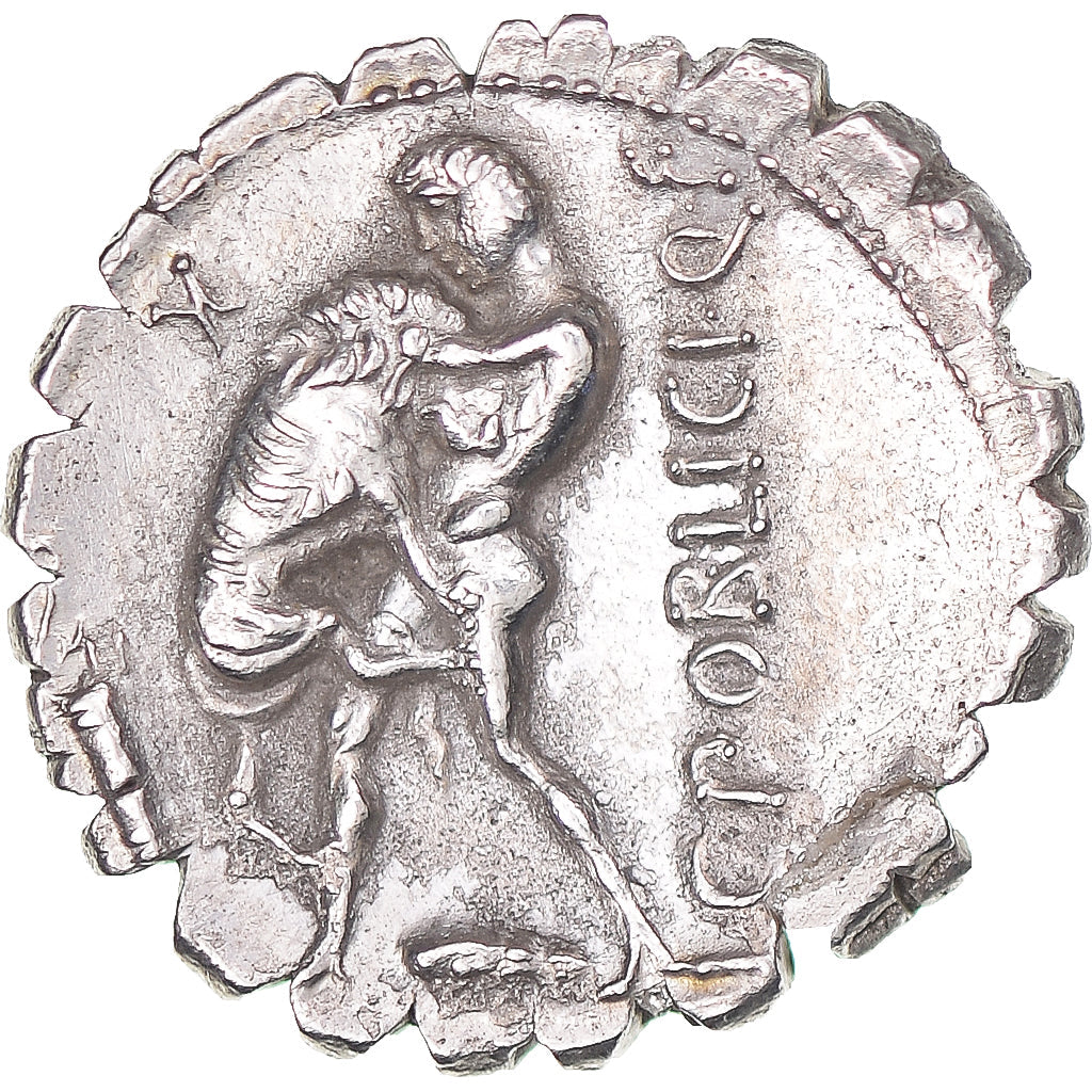 minca,
C. Poblicius Q.f.,
Denár Serratus