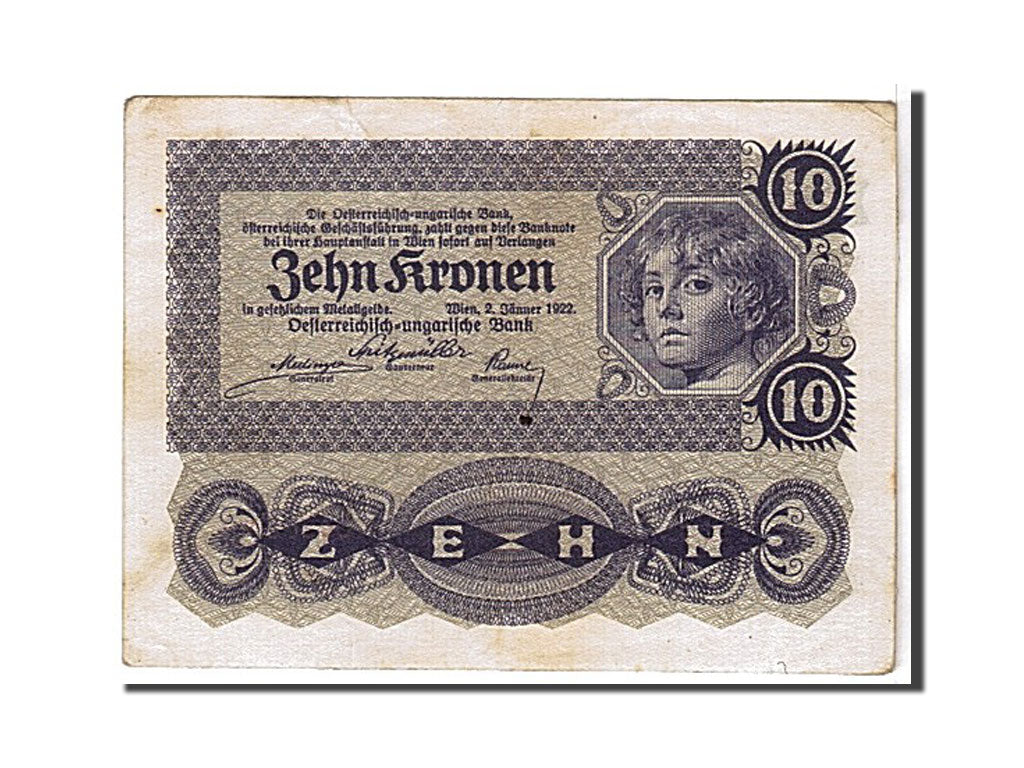 bankovka,
Rakúsko,
10 korún