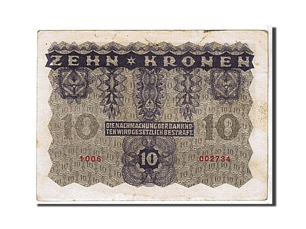bankovka,
Rakúsko,
10 korún