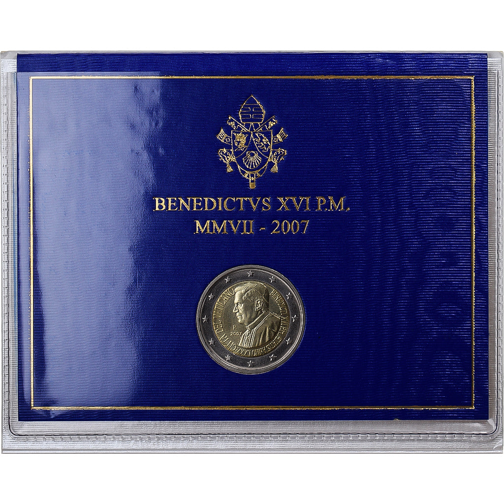 Vatikán,
2 eurá,
80. výročie Benoîta XVI