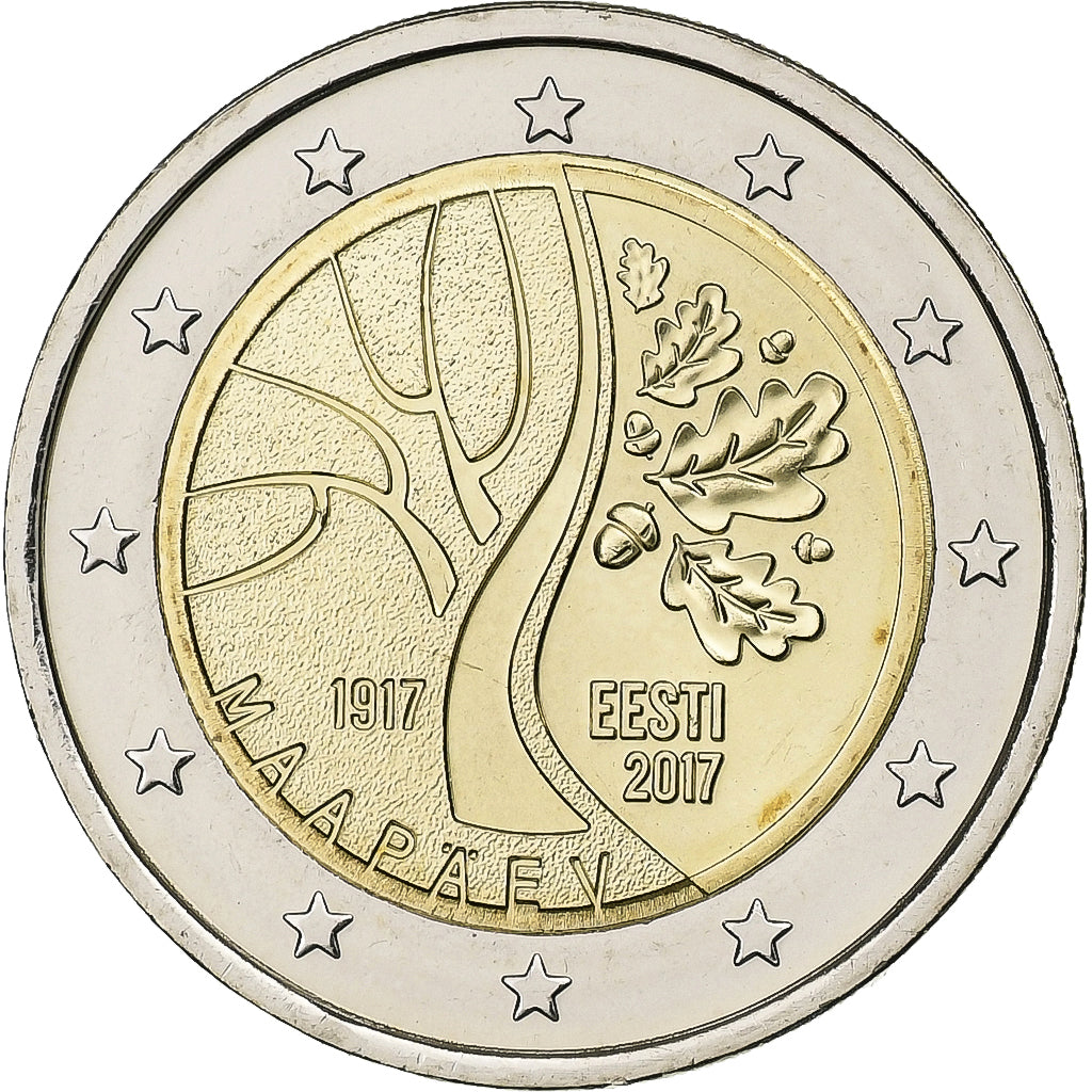 Estónsko,
2 eurá,
2017
