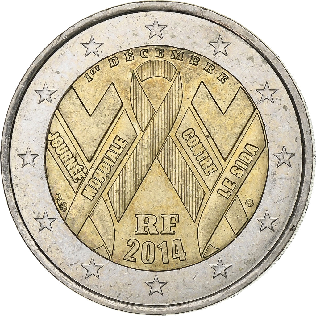 Francúzsko,
2 eurá,
70éme výročie dňa dňa