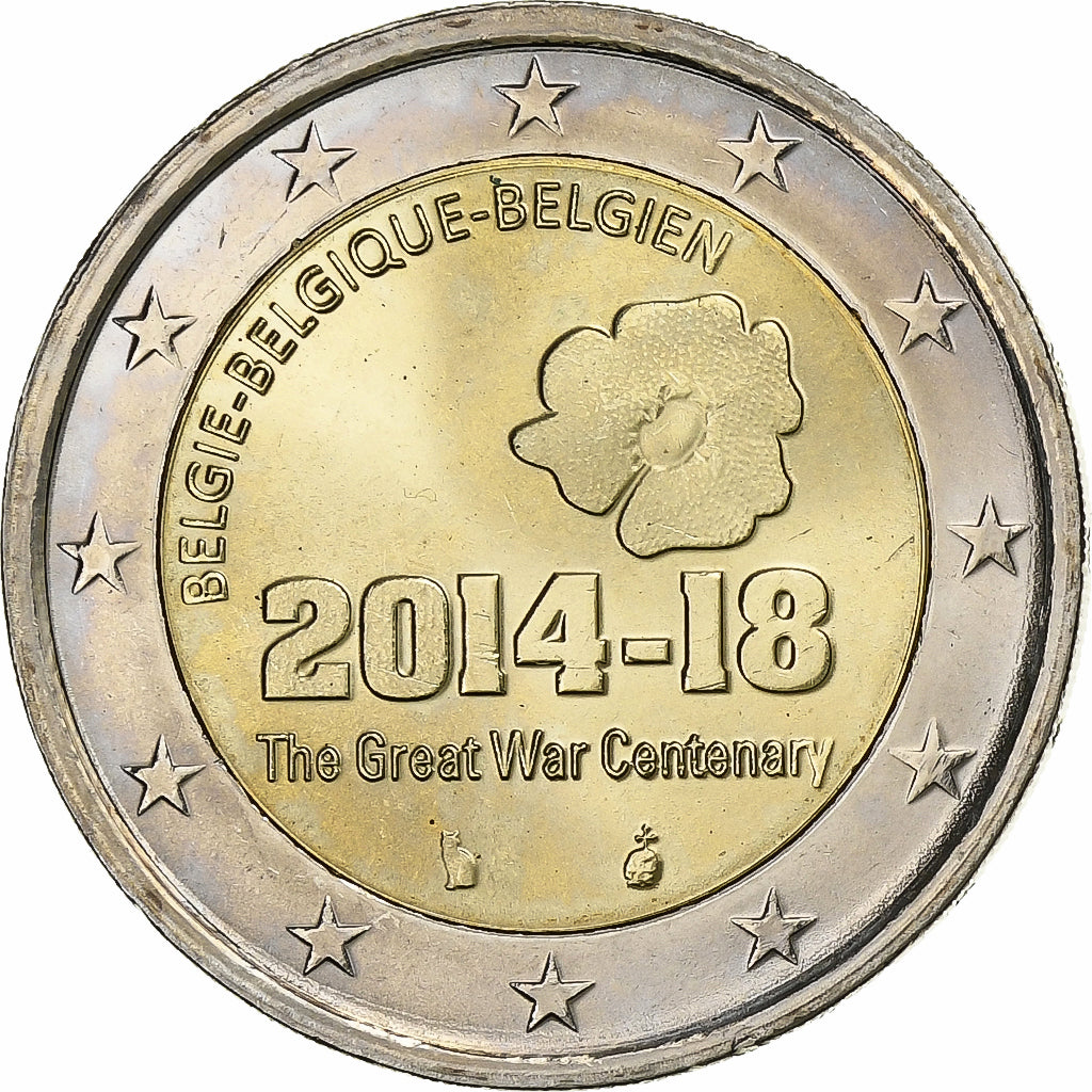 Belgicko,
2 eurá,
2014