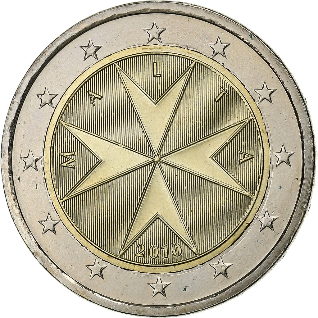 malta,
2 eurá,
2010