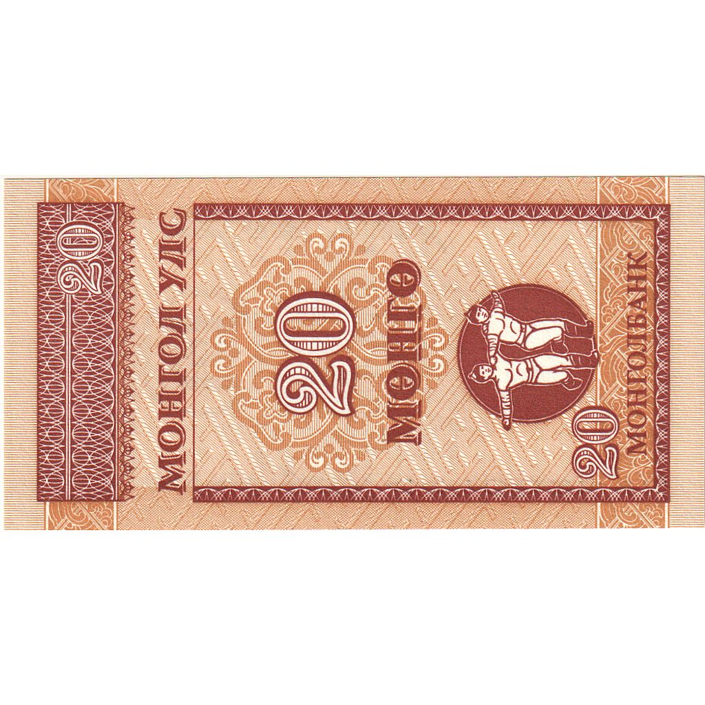 bankovka,
Mongolsko,
20 Mongo