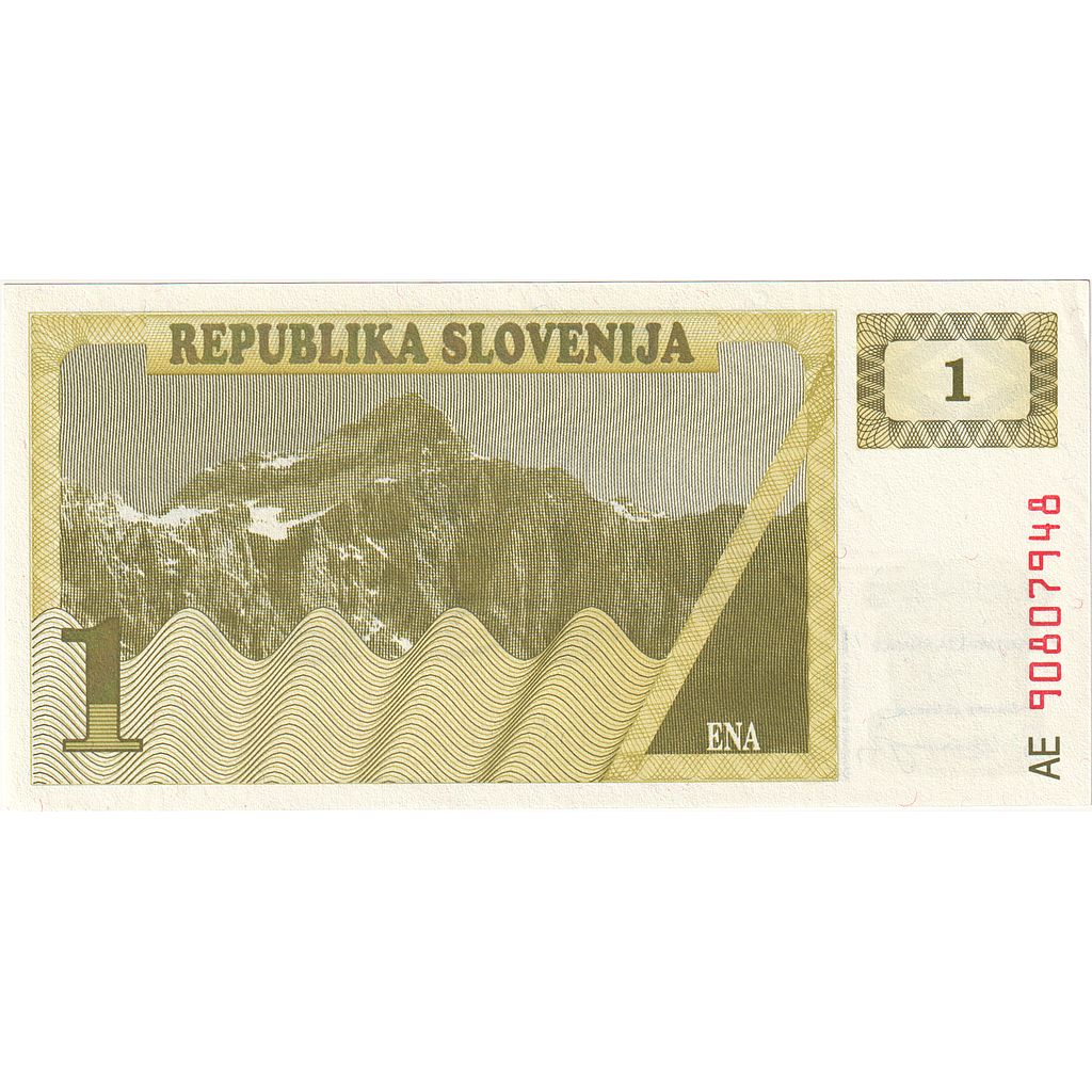 bankovka,
Slovinsko,
1 (Toliar)