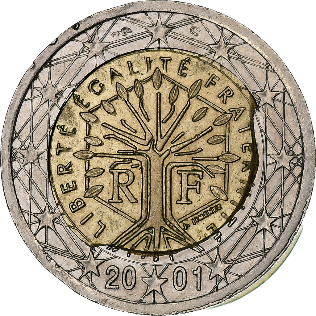 Francúzsko,
2 eurá,
2001