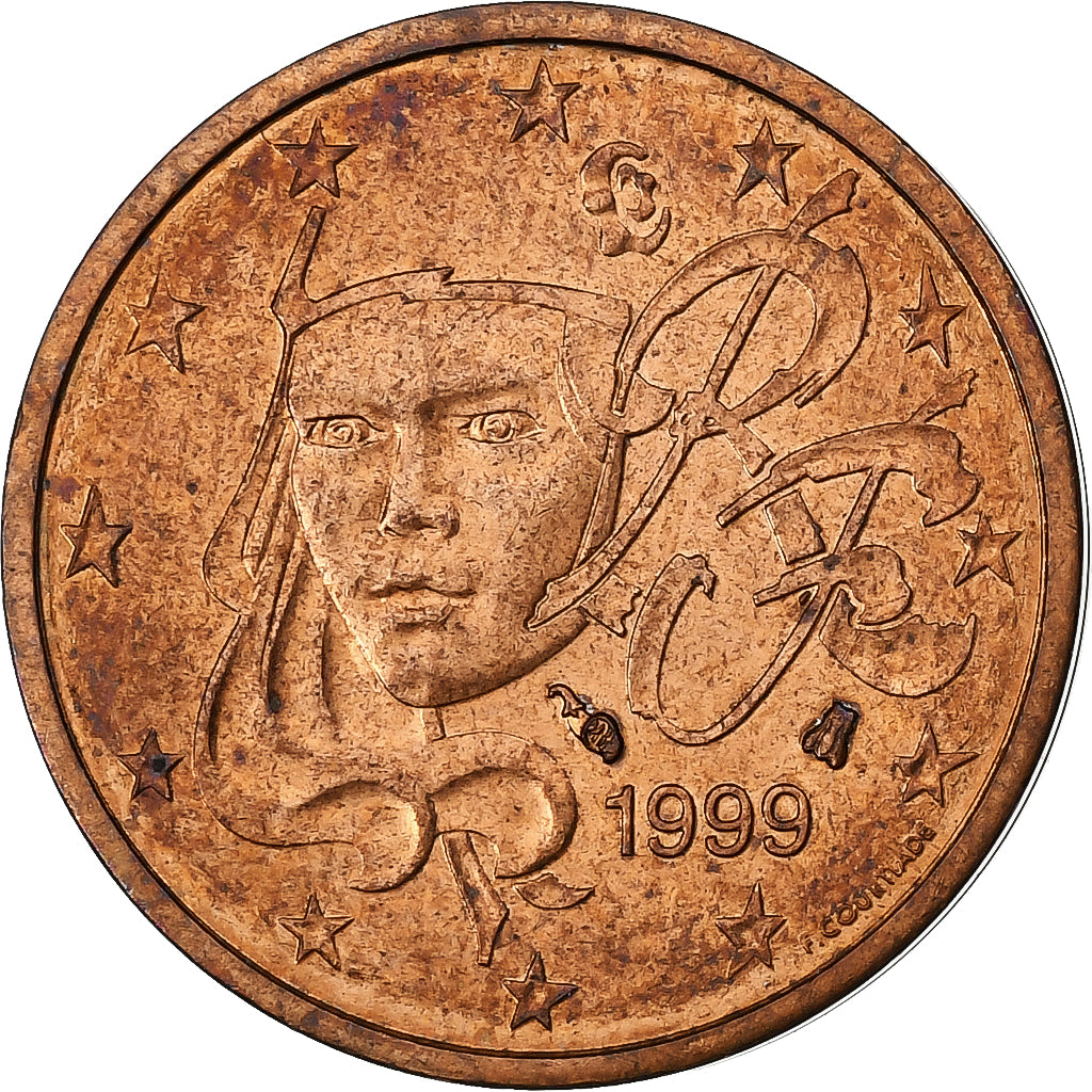 Francúzsko,
2 euro centy,
Chyba dvojitého pozorovania