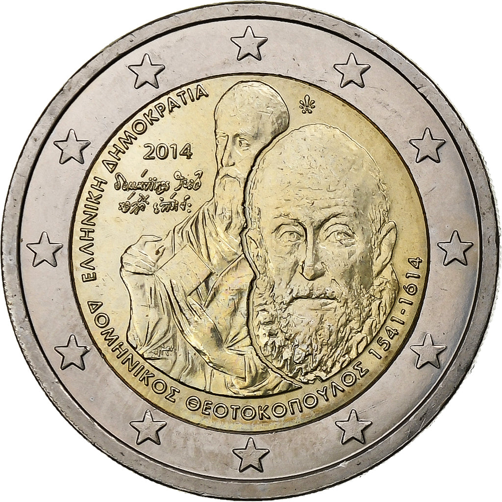 Grécko,
2 eurá,
Domenikos Theotokopoulos