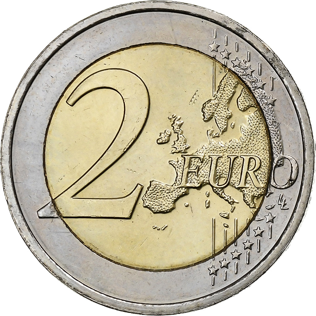 Luxembursko,
2 eurá,
30 rokov vlajky Európskej únie