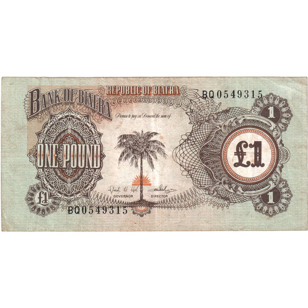 Biafra,
1 libra,
KM: 5a