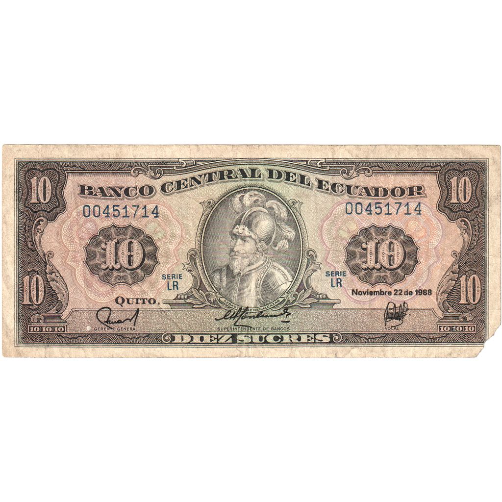 Ekvádor,
10 Sucres,
1988