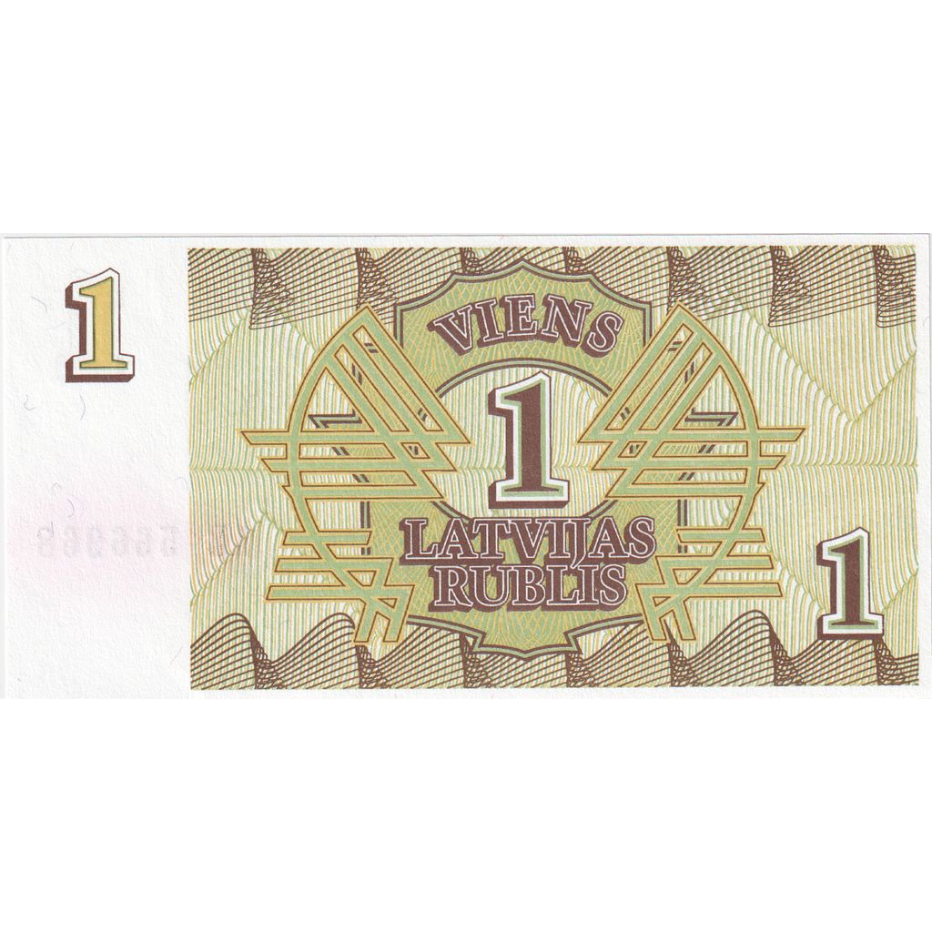 Lotyšsko,
1 rublis,
1992