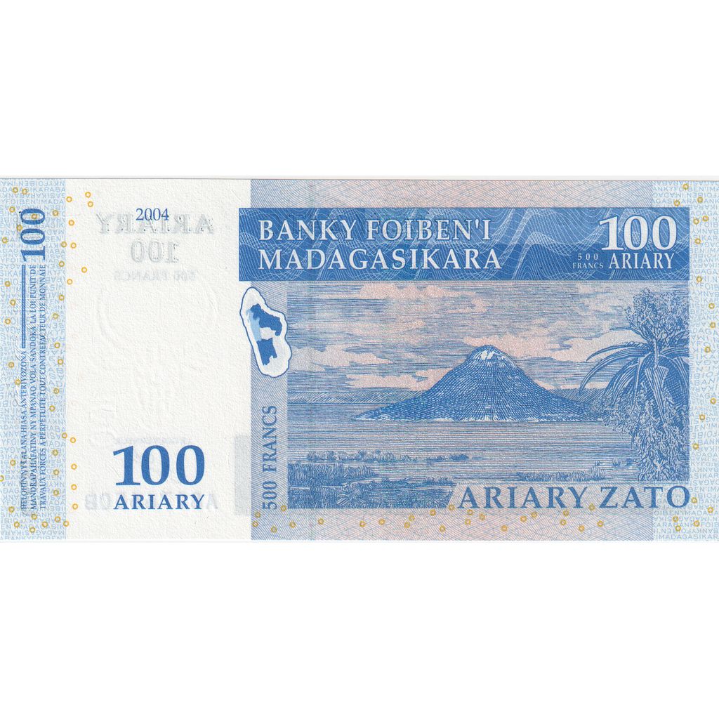 Madagaskar,
100 ariary,
2004
