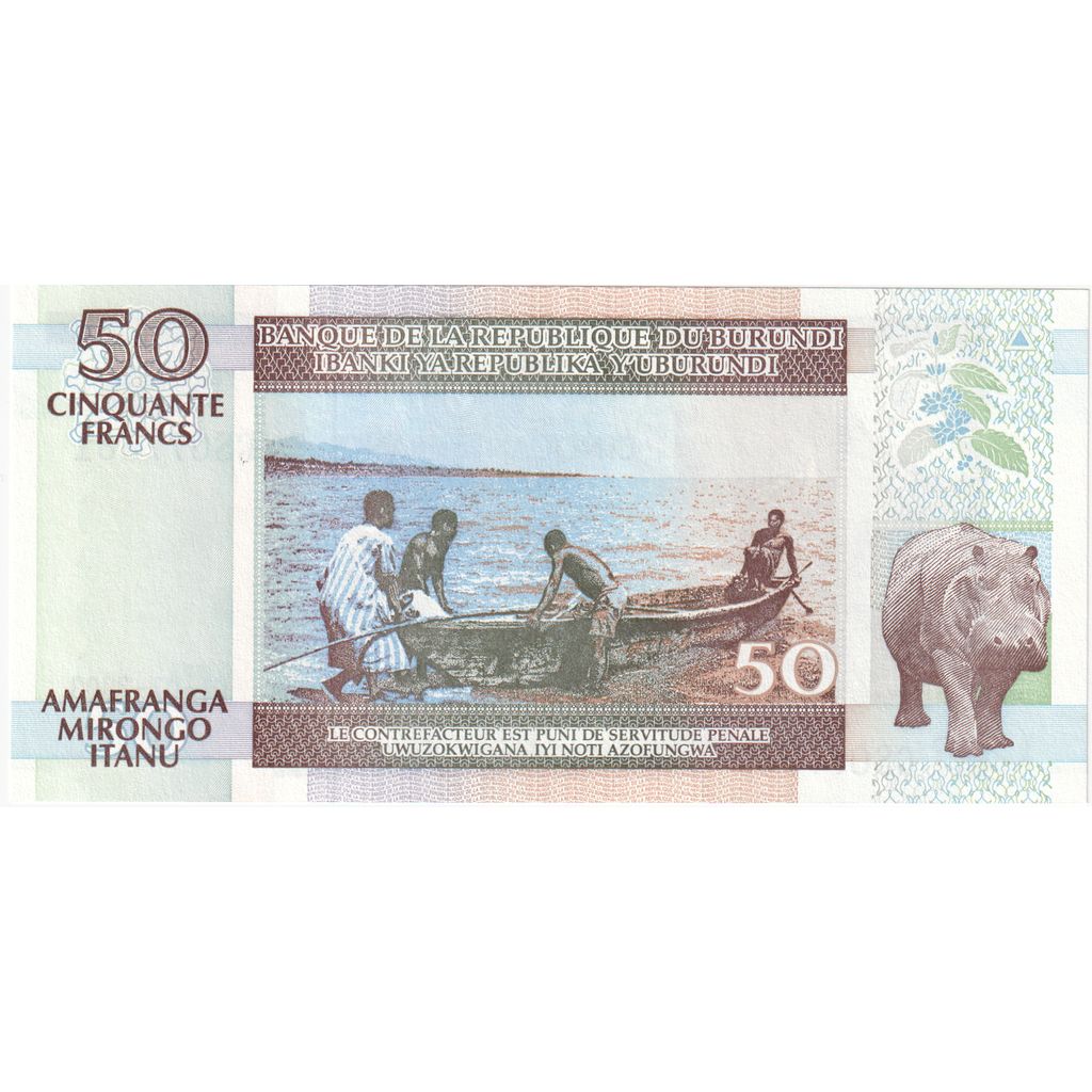 Burundi,
50 frankov,
2003-07-01