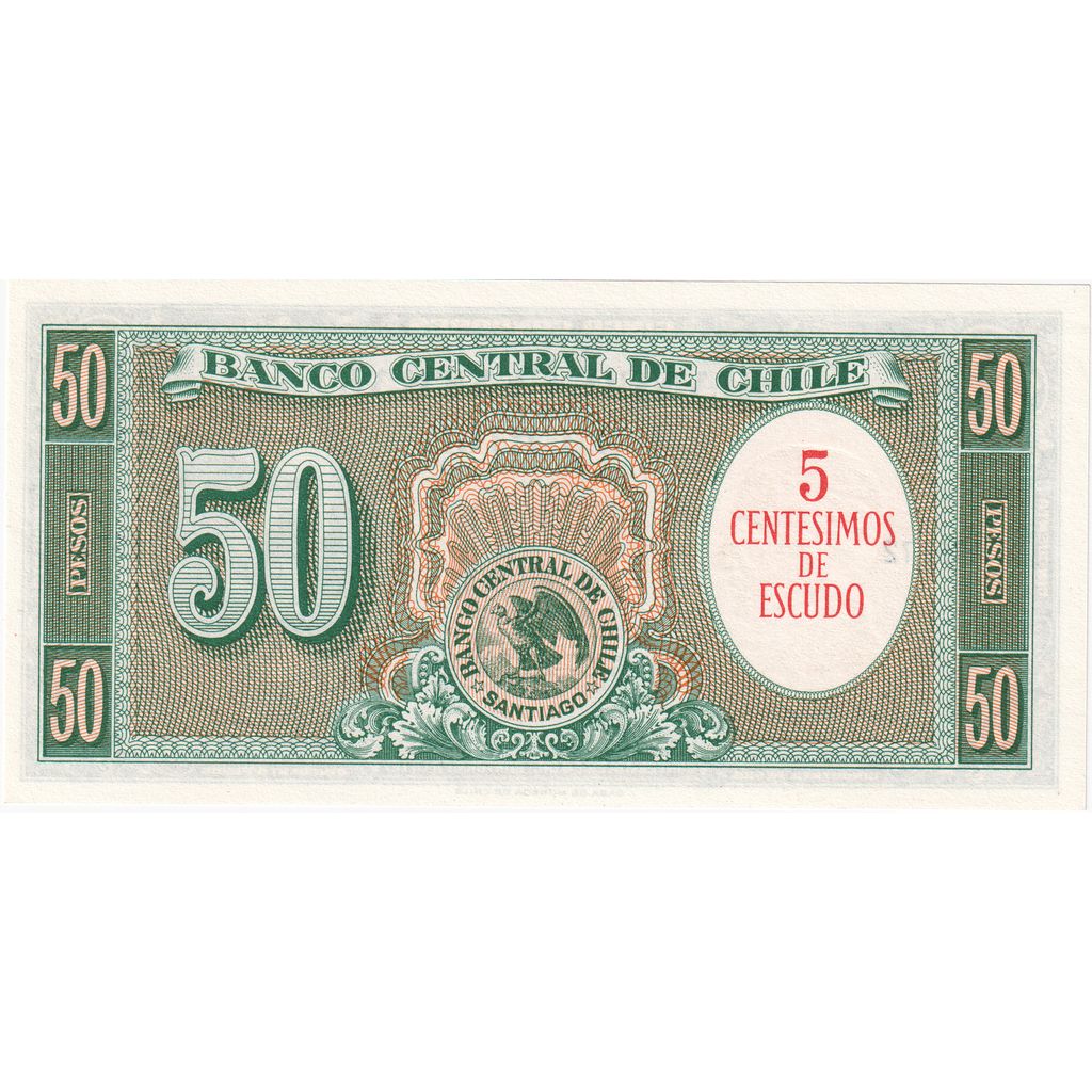 Čile,
5 centesimov za 50 pesos,
UNC(65-70)
