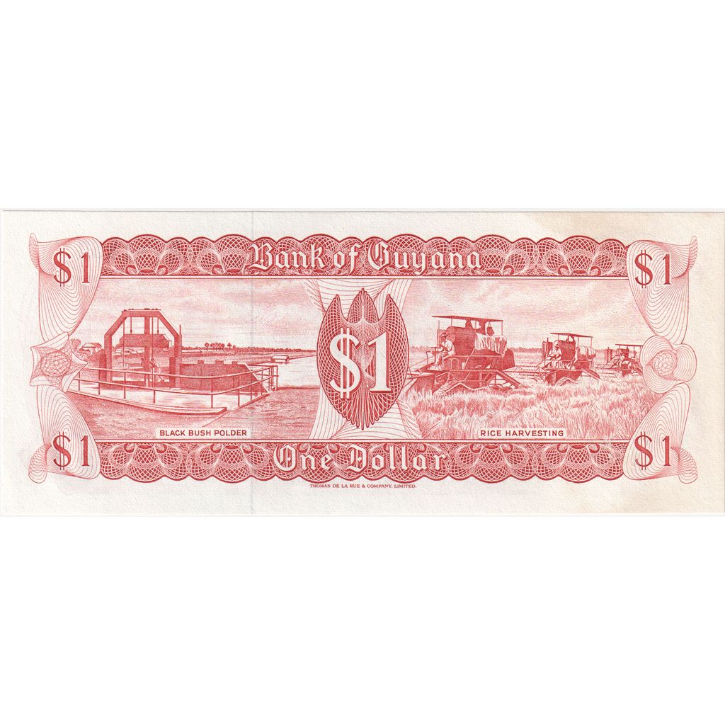 Guyana,
1 dolár,
UNC(65-70)
