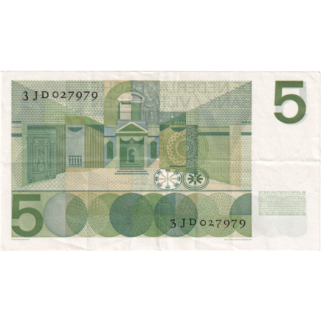 Holandsko,
5 zlatých,
1966-04-26