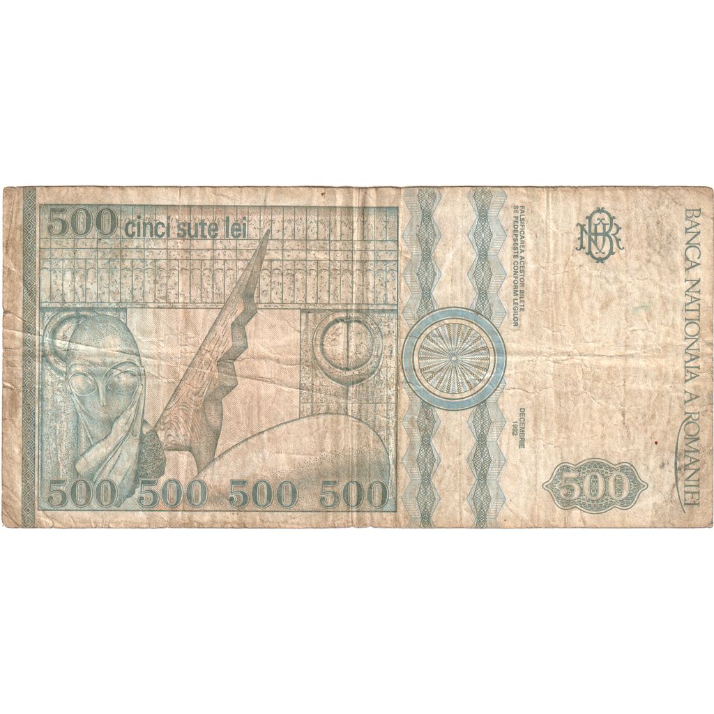 Rumunsko,
500 lei,
12-1992
