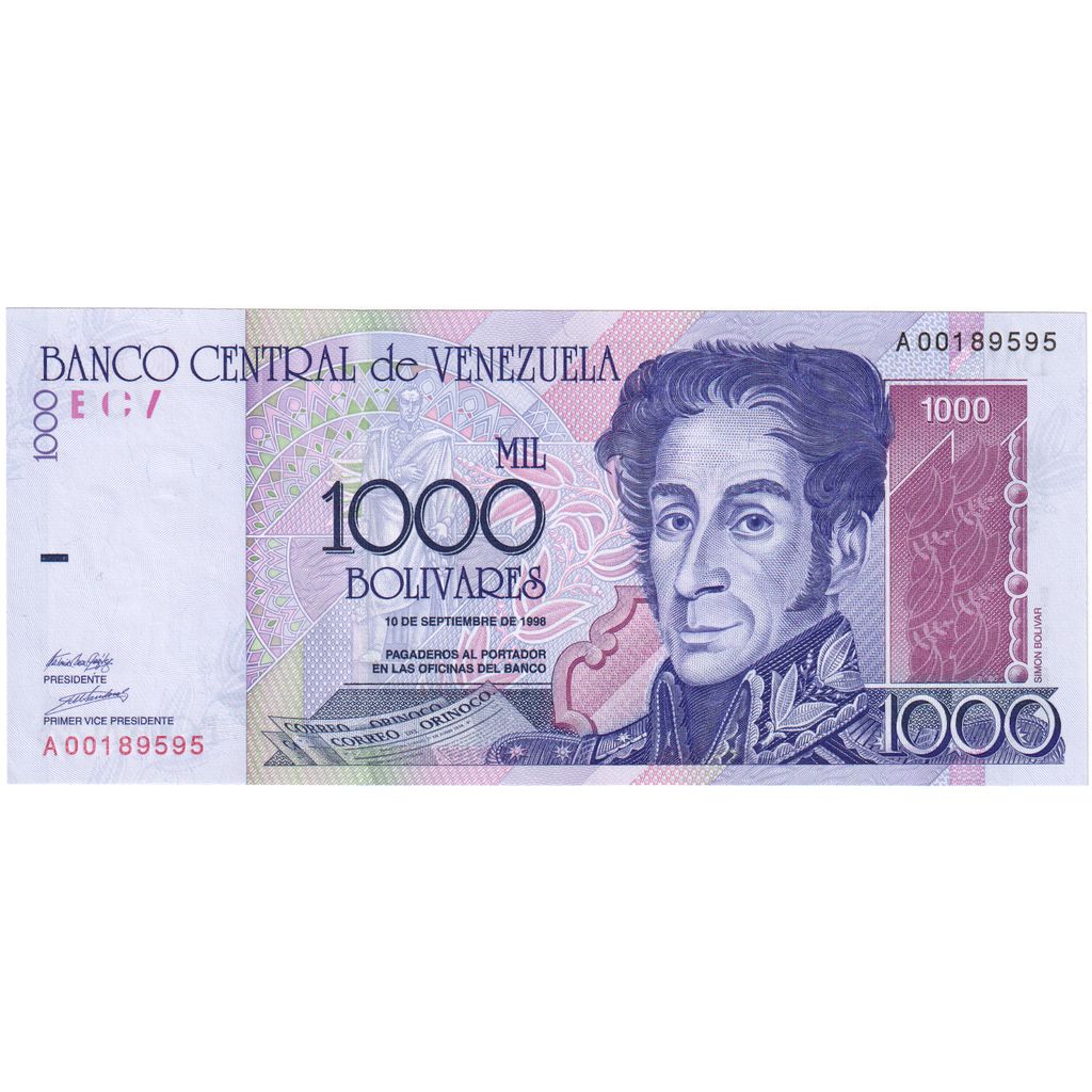 Venezuela,
1000 Bolivarov,
1998-09-10