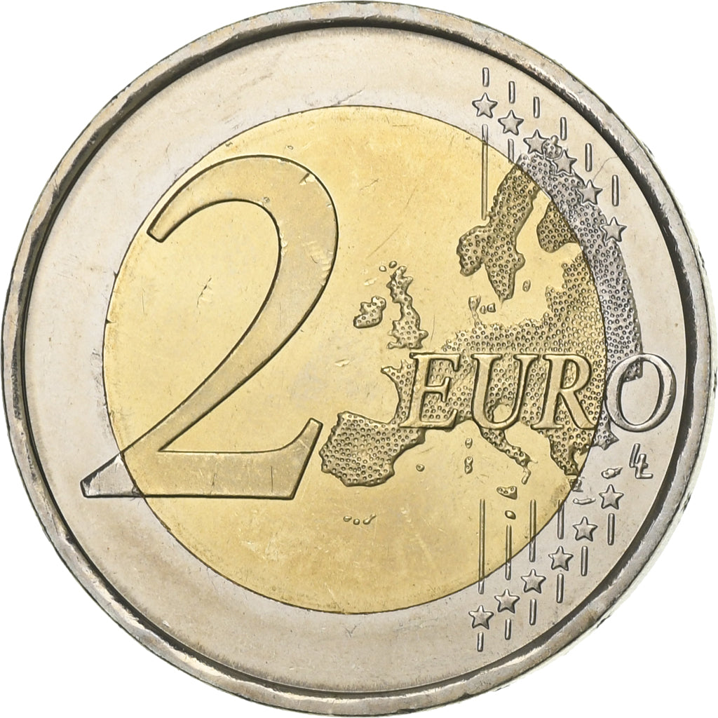 Španielsko,
2 eurá,
30 ans Drapeau européen