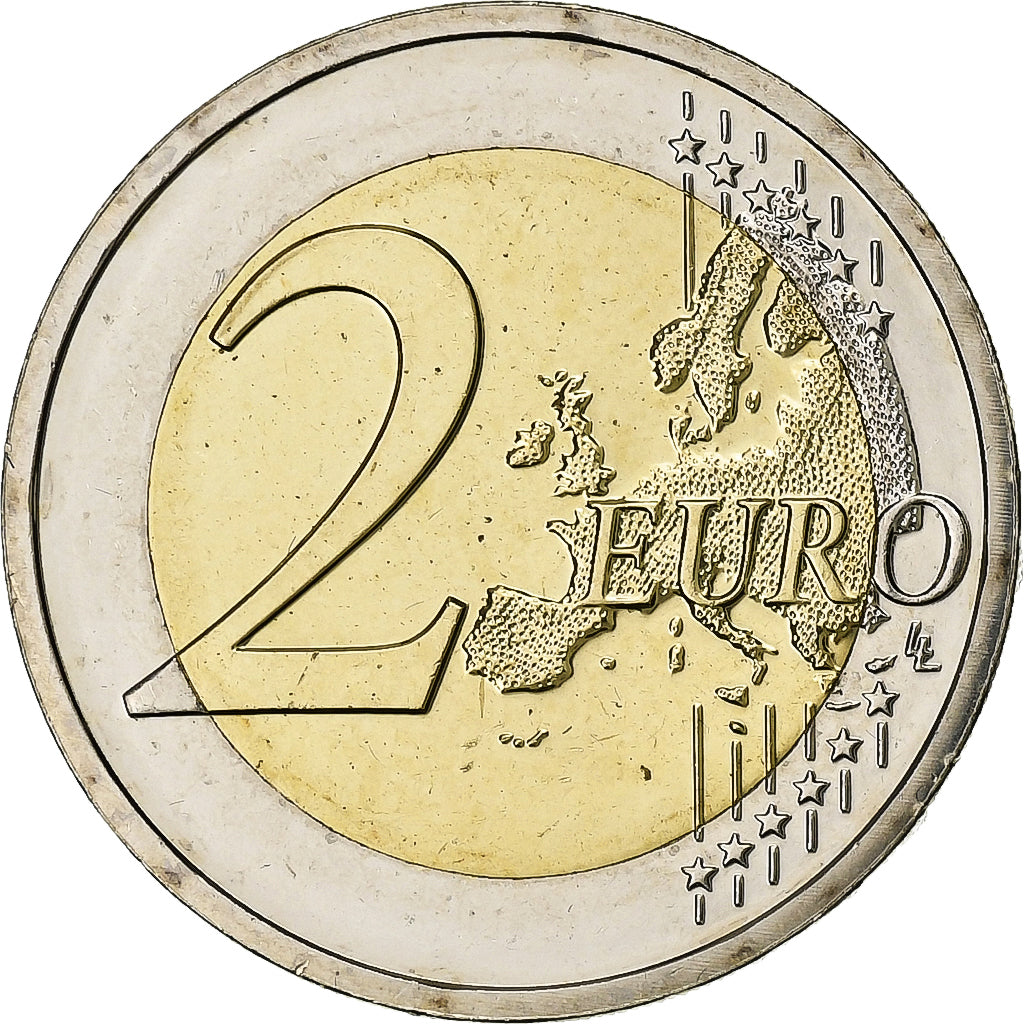 Holandsko,
2 eurá,
Drapeau européen