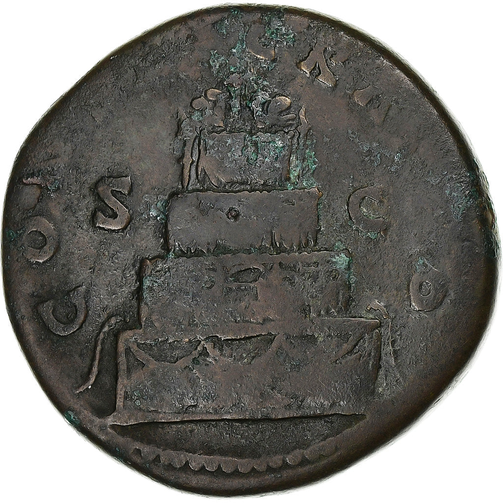 Divus Antoninus Pius,
Sestertius,
161