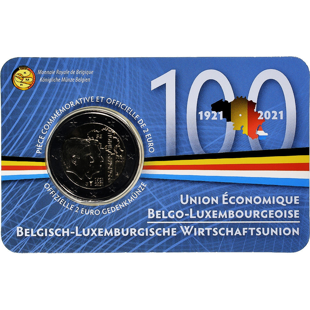 Belgicko,
2 eurá,
Belgicko-luxemburská hospodárska únia