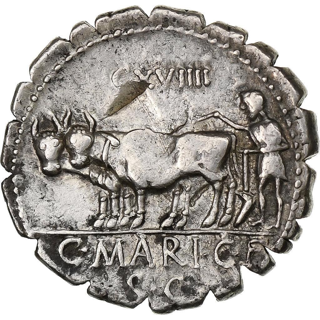 Mária,
Denár Serratus,
81 pred Kr