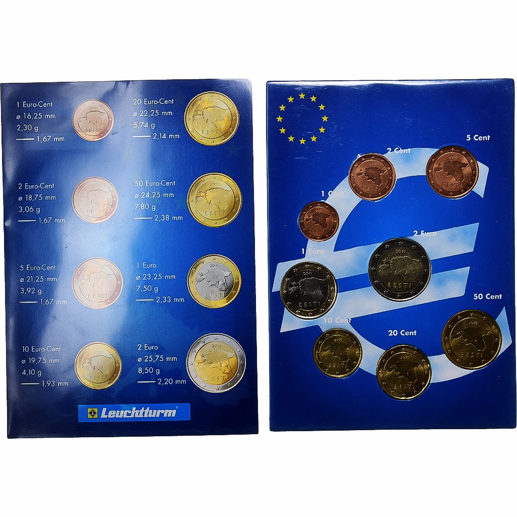 Estónsko,
Set 1 ct. - 2 eurá,
2002