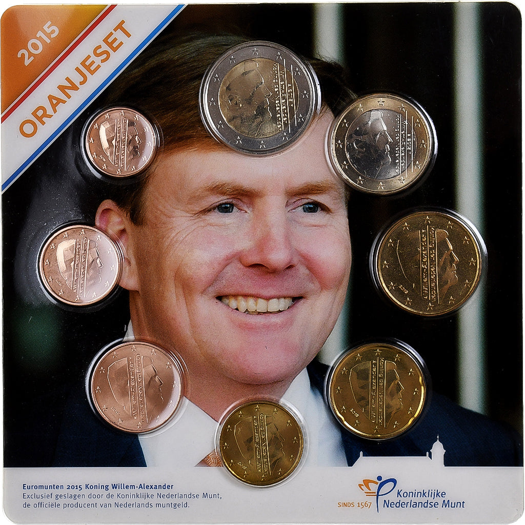Holandsko,
Willem-Alexander,
1 cent až 2 eurá