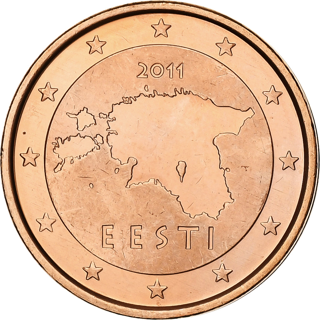 Estónsko,
2 euro centy,
BU