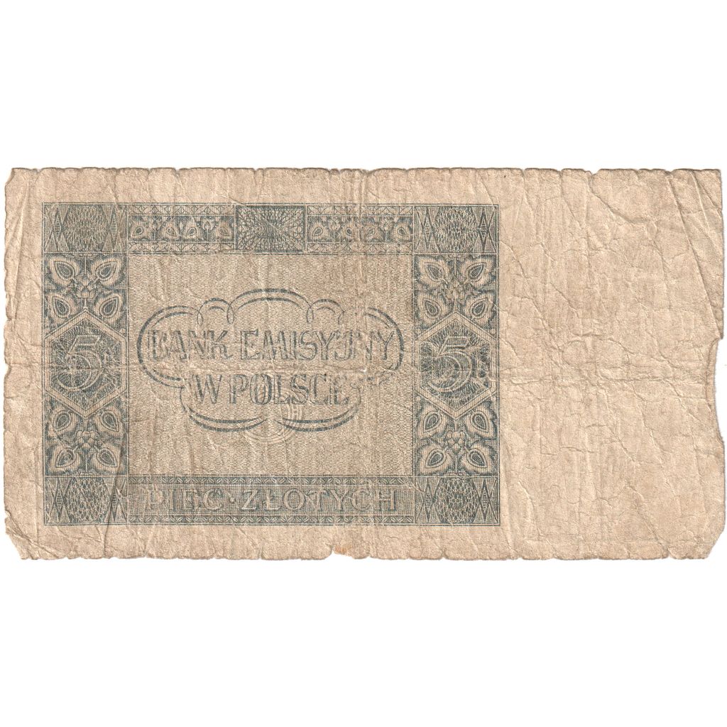 Poľsko,
5 zlotych,
1941-08-01