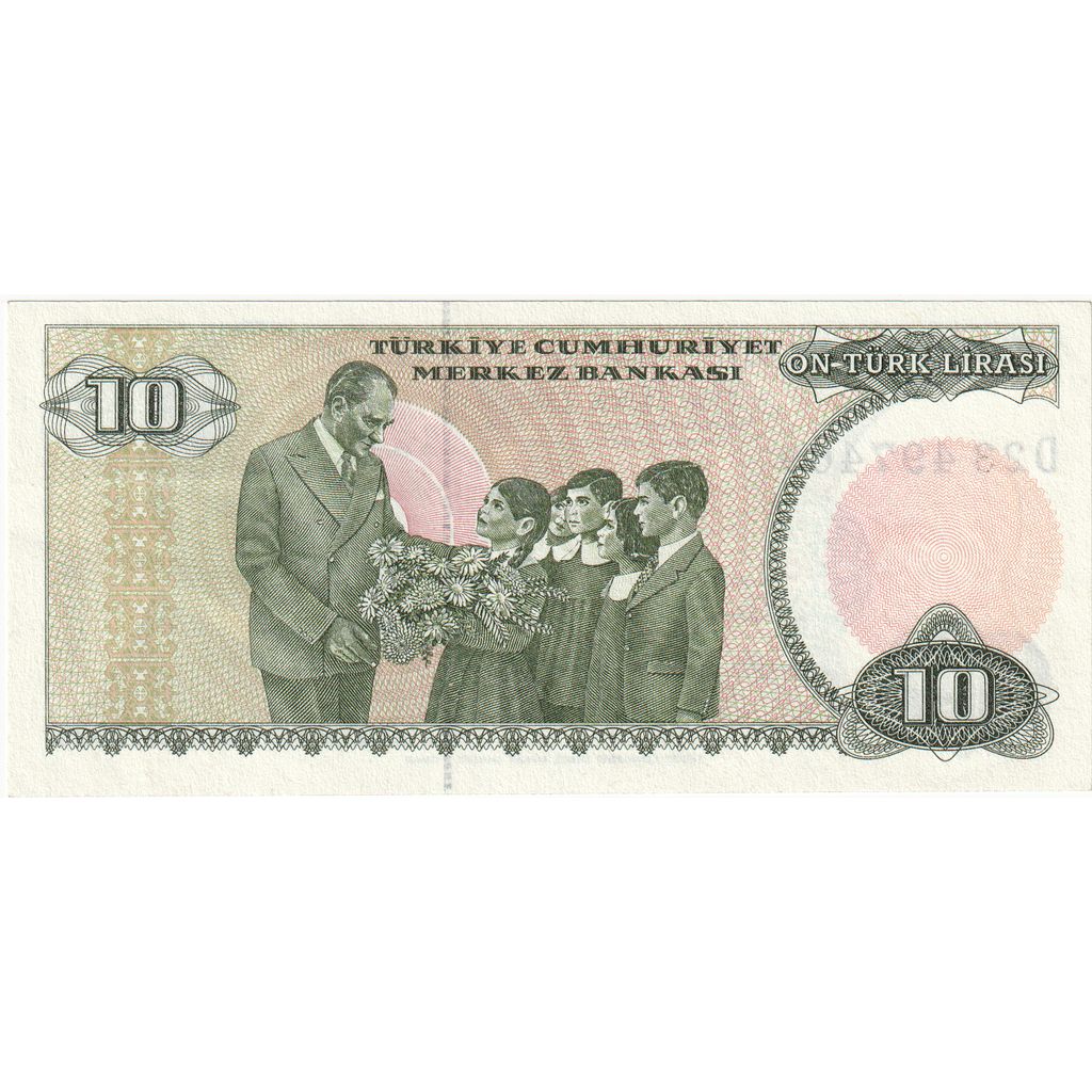 Turecko,
10 lír,
UNC(65-70)