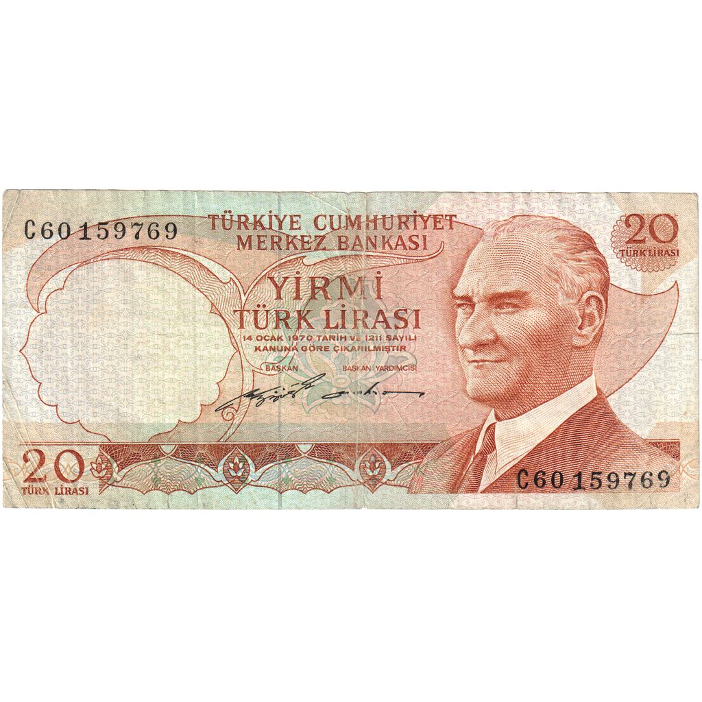 Turecko,
20 lír,
EF(40-45)