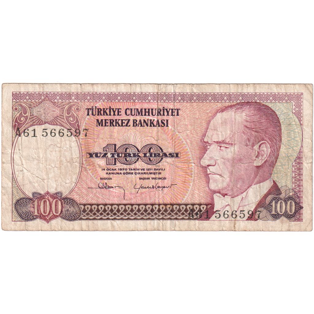 Turecko,
100 lír,
1970-01-14
