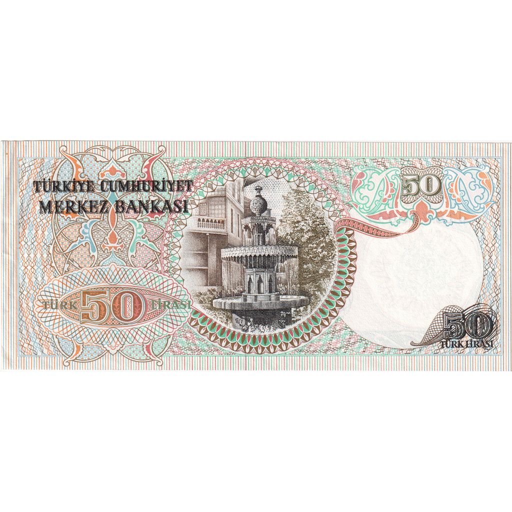 Turecko,
50 lír,
Starý dátum 1970-10-14