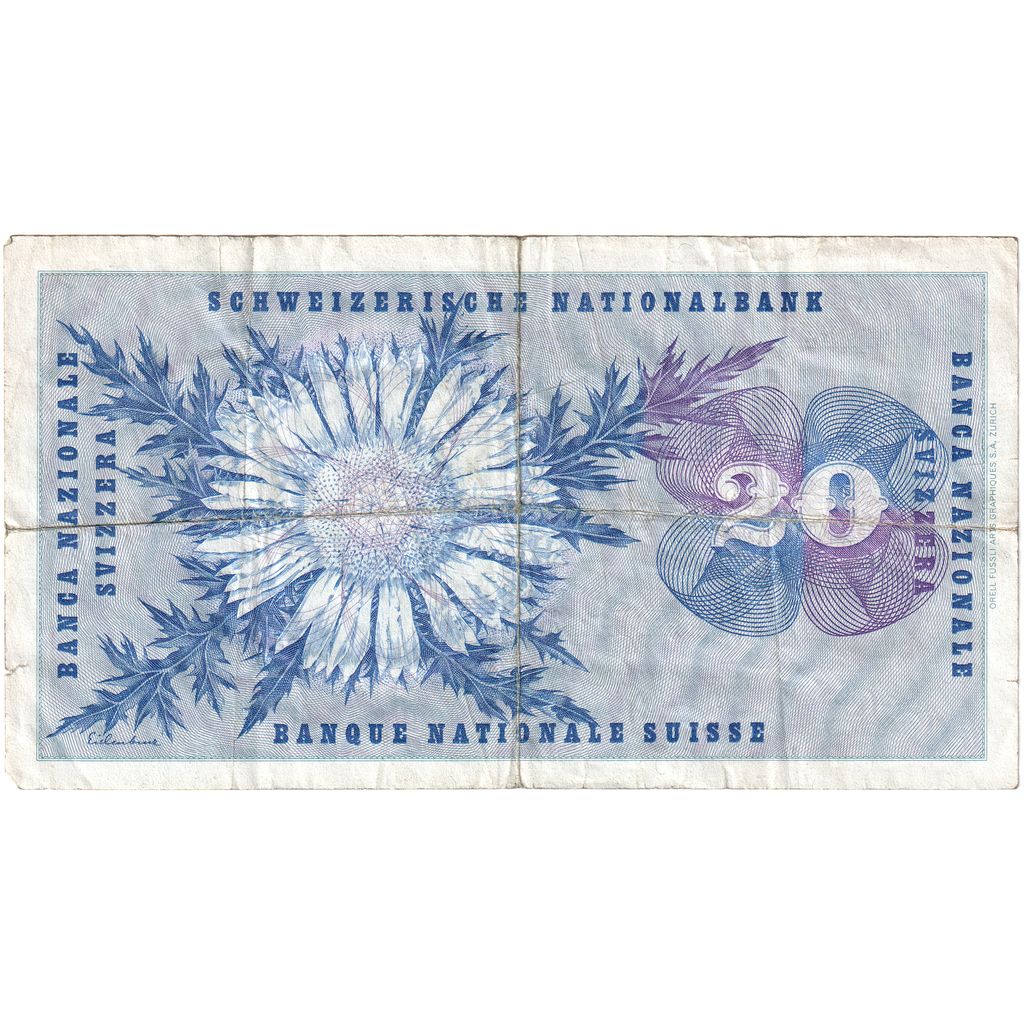 Švajčiarsko,
20 Franken,
1971-02-10