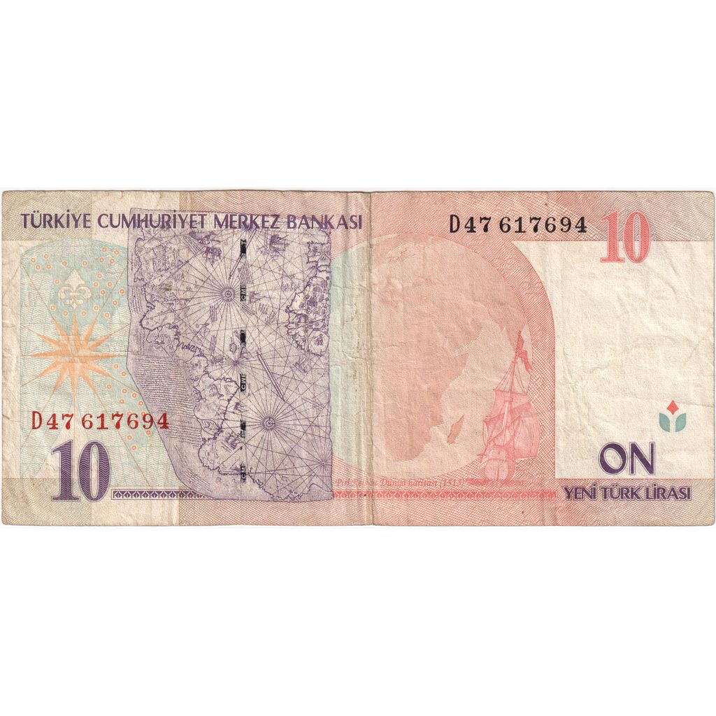 Turecko,
10 nových lír,
VF(30-35)