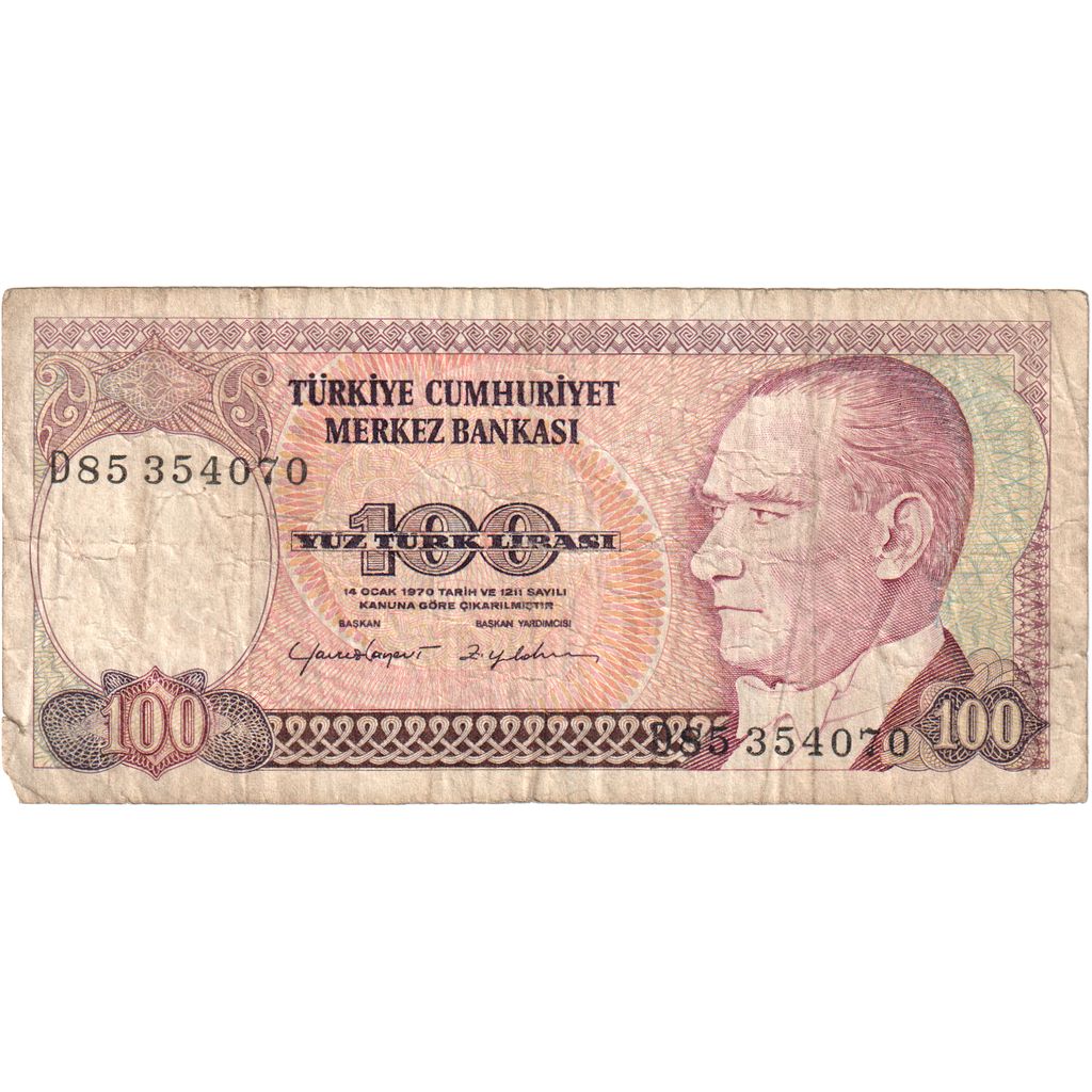 Turecko,
100 lír,
VF(20-25)