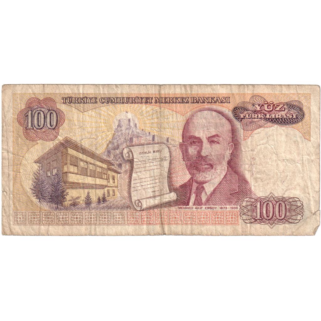 Turecko,
100 lír,
VF(20-25)