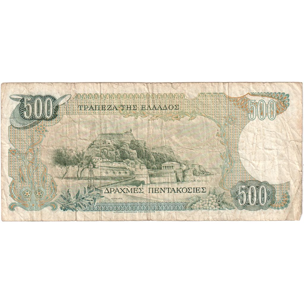 bankovka,
Grécko,
500 drachmajov