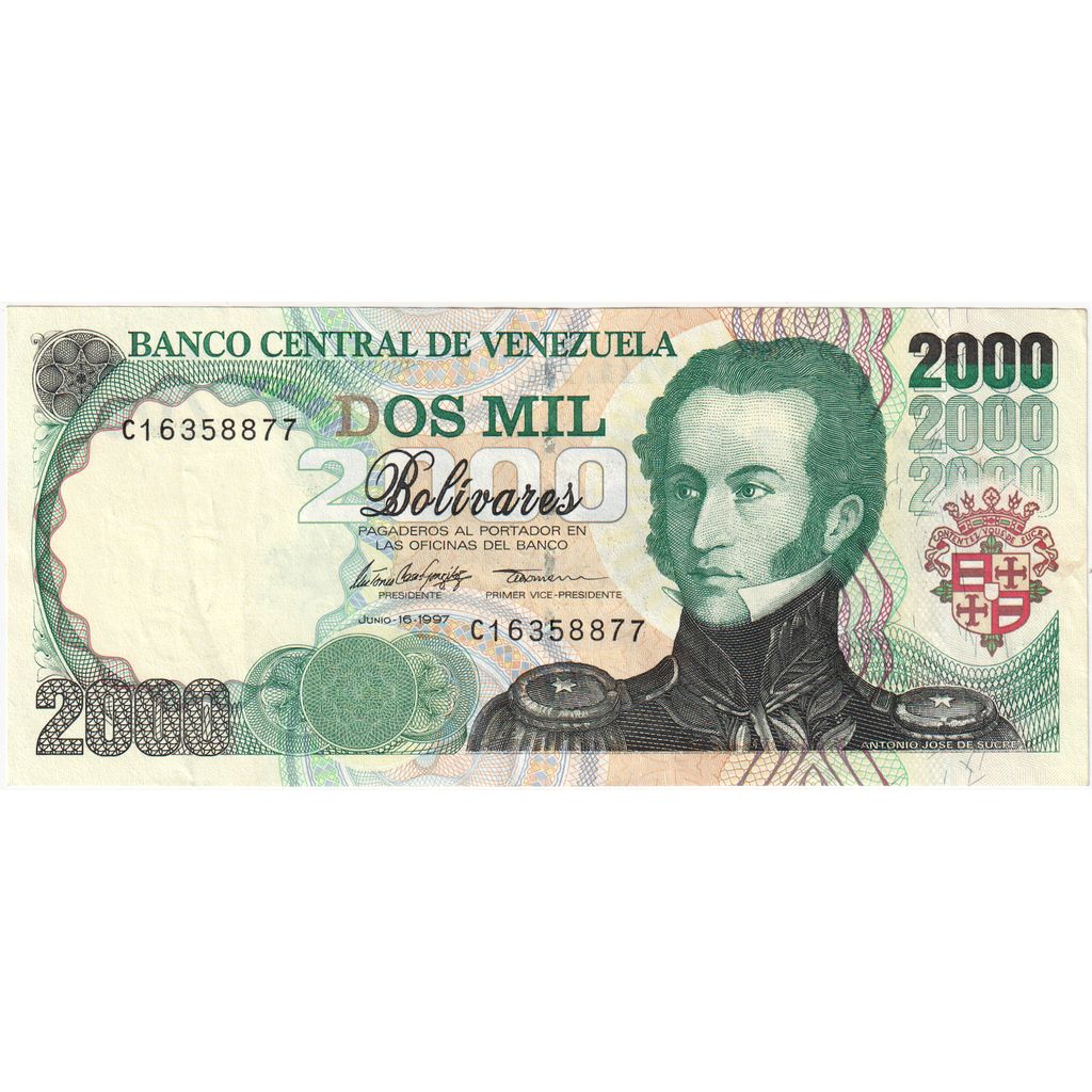 Venezuela,
2000 Bolivarov,
1997-06-16