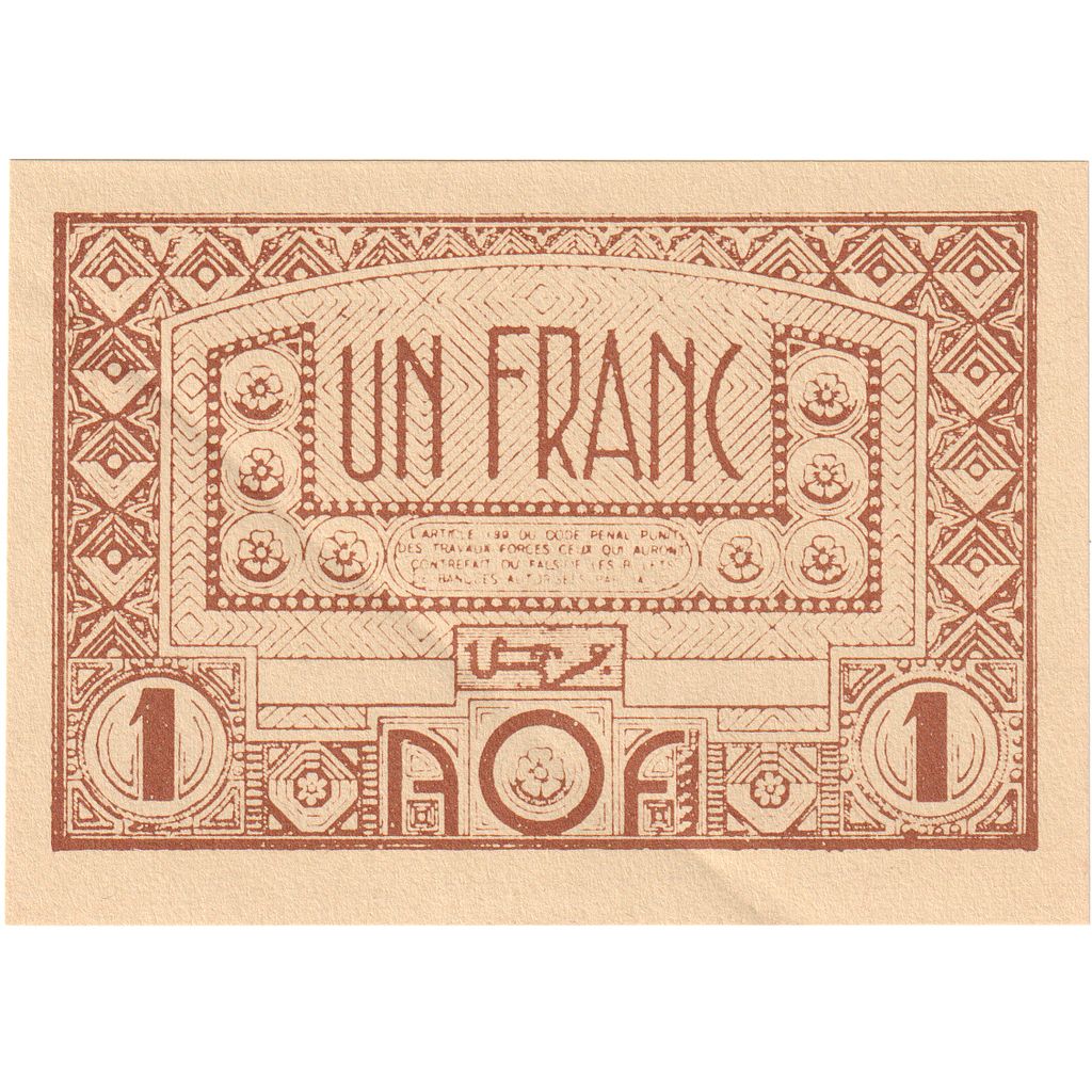 francúzska západná Afrika,
1 frank,
UNC(63)