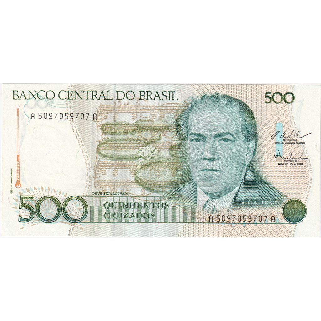Brazília,
500 Cruzados,
UNC(65-70)