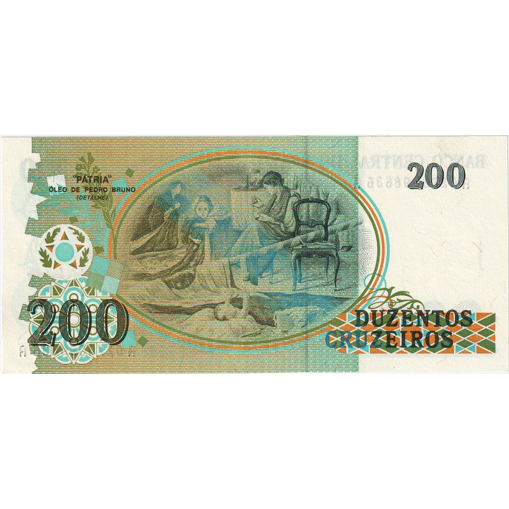 Brazília,
200 Cruzeiros,
UNC(65-70)