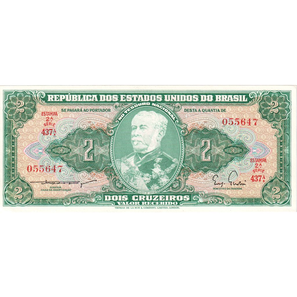 Brazília,
2 Cruzeiros,
UNC(63)
