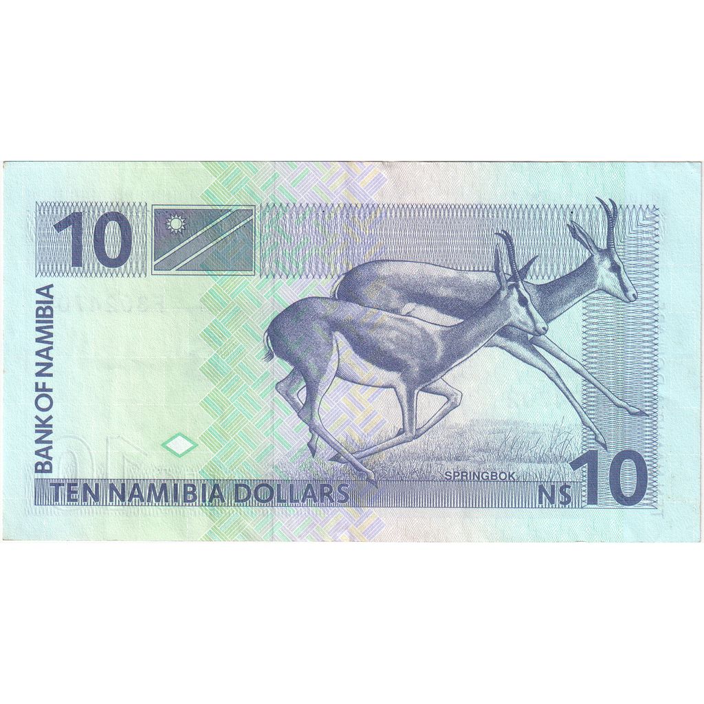 Namíbia,
10 namíbijských dolárov,
UNC(65-70)